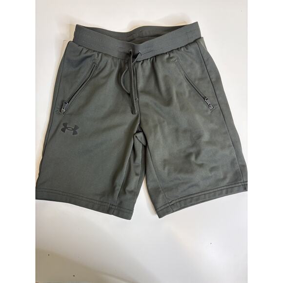 Under Armour Boys UA Pennant Pull On Shorts Green Youth Medium - Picture 1 of 4